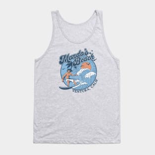 1970s Vintage Surfing Mondo's Beach, California Retro Sunset // Old School Surfer // Surf California Tank Top